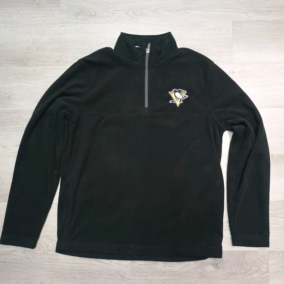 Champion NHL Pittsburgh Penguins Black Fleece 1/4 Zip Medium - Picture 1 of 6